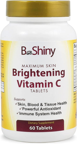 BeShiny Vitamin C 1000mg Maximum Skin Whitening with Rose Hips and Bio